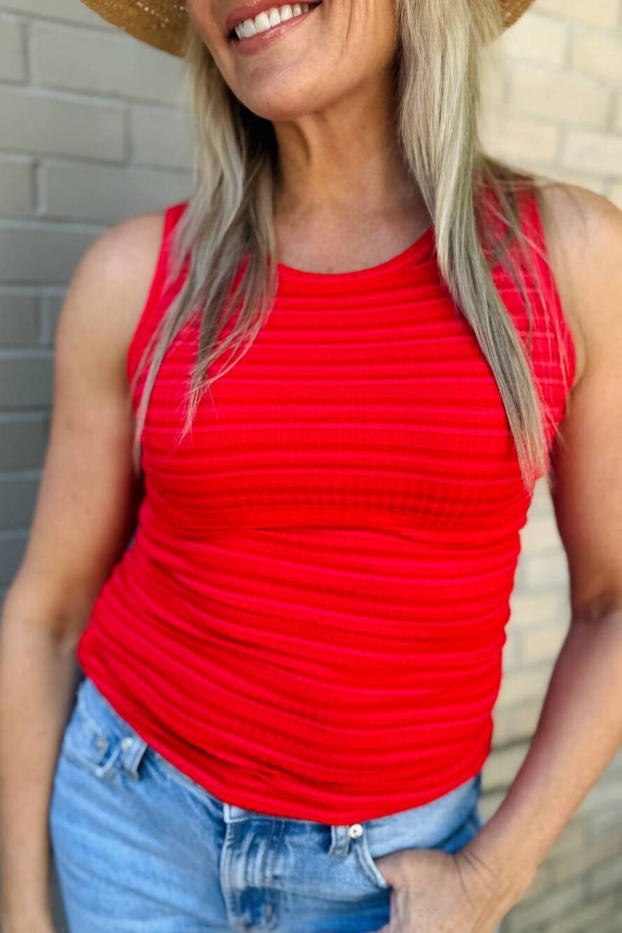 NEW MICHAEL STARS carolie ribbed tank in samba